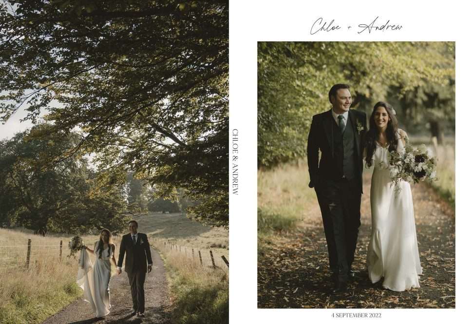 Wedding Magazine Cover - modern editorial cover design from a dreamy woodlands wedding in Scotland