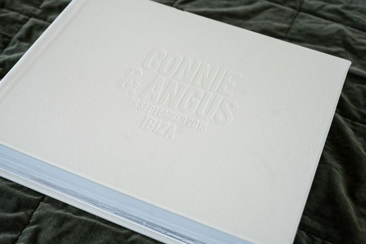 Wedding Album Cover in Classic Leather Ivory with a neutral minimalist aesthetic