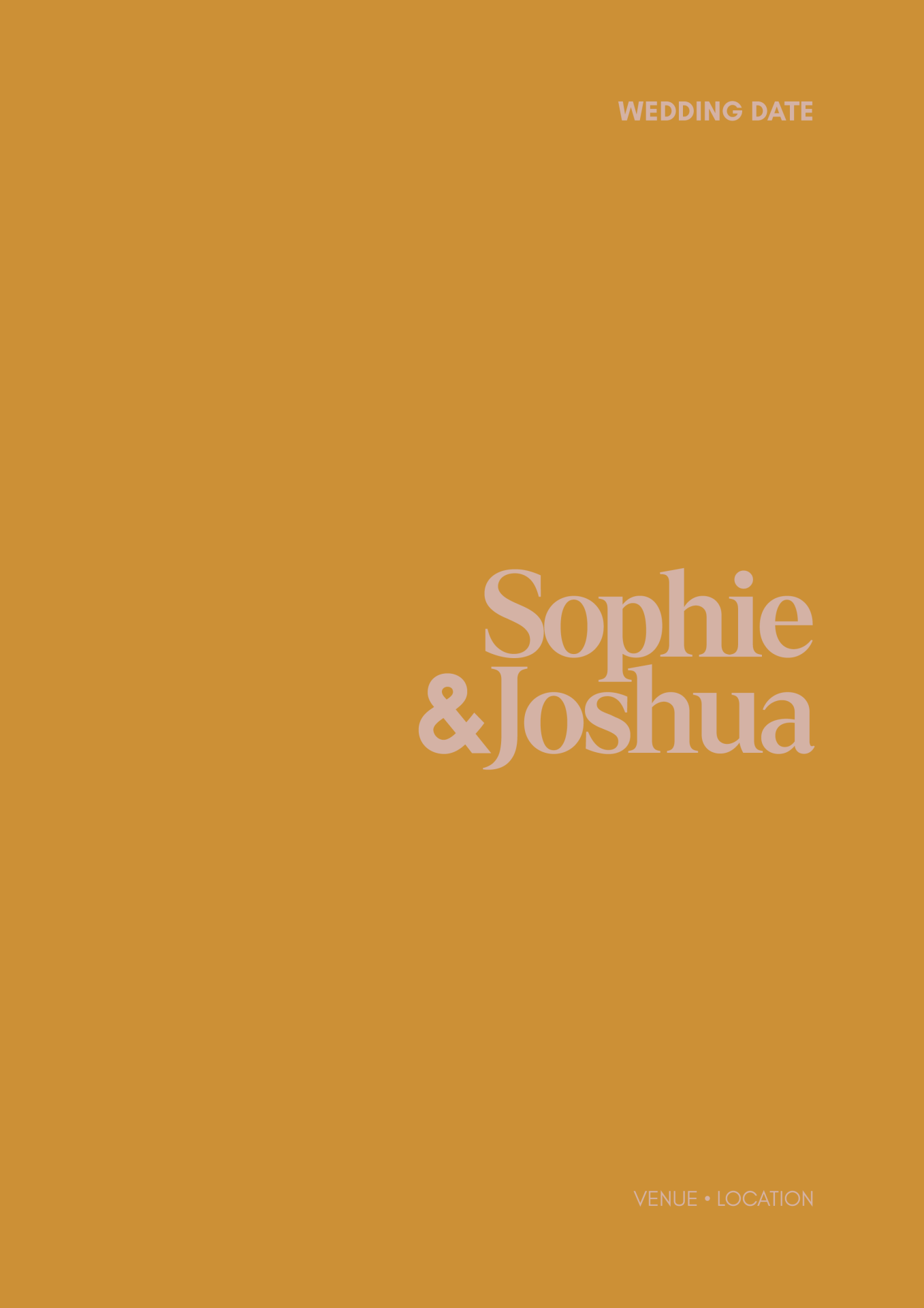 Personalised Wedding Magazine Style Kit - Mustard