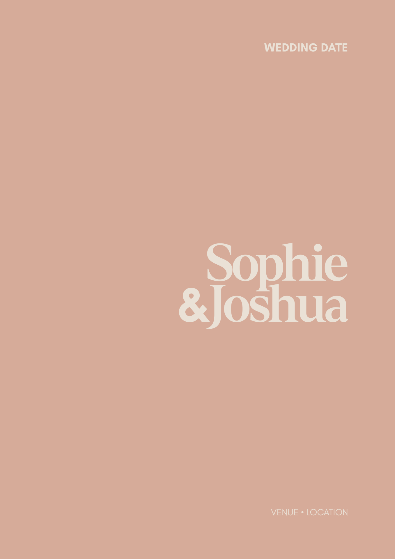 Personalised Wedding Magazine Style Kit - Blush Pink