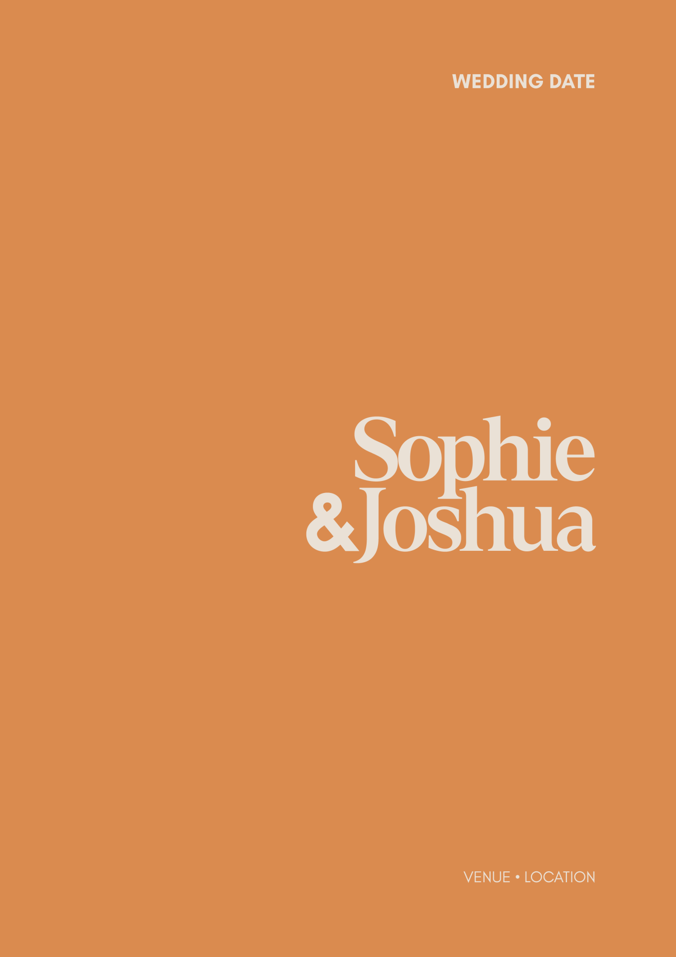 Personalised Wedding Magazine Style Kit - Terracotta