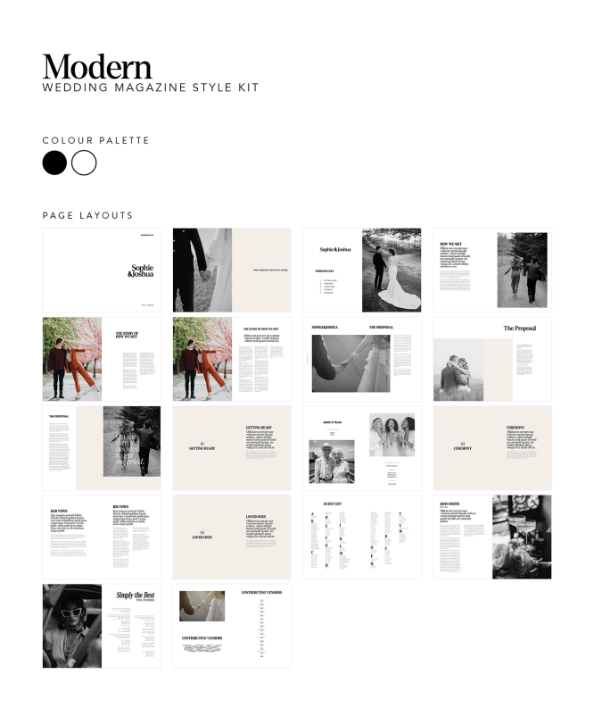 Modern Wedding Magazine Style Kit